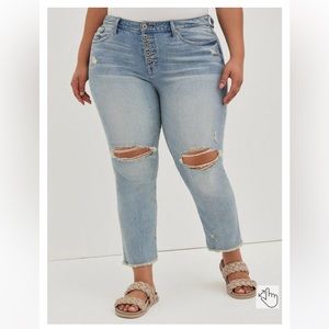 Torrid Stovepipe Straight Classic Denim High-Rise Jean Size 16 Short NWOT